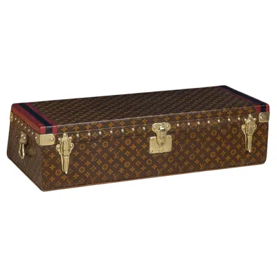 Pre-owned Louis Vuitton Rare 20th Century  Car Trunk In Monogram Canvas, France C.1910 In Brown