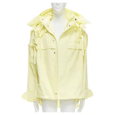 Pre-owned Louis Vuitton Rare  2020 Runway Yellow Detachable Tie Sleeves Parka Jacket Fr46 S