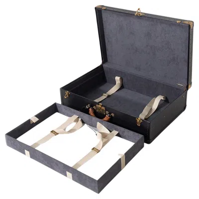 Pre-owned Louis Vuitton Rare  Taiga Leather, With Suitcase Cover In Black