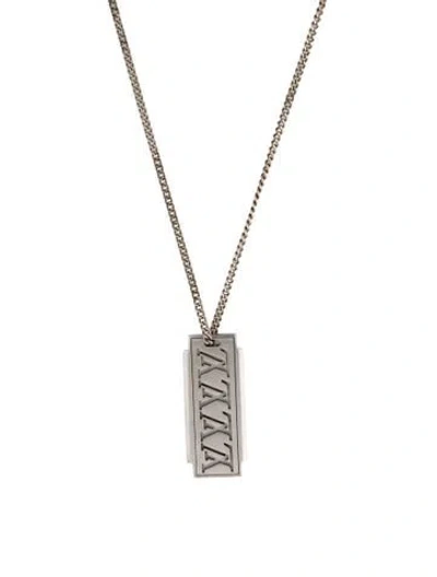 Pre-owned Louis Vuitton Razor Blade Pendant Necklace, 26" In Multicolor