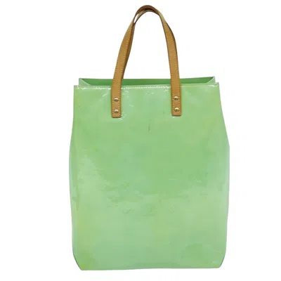Pre-owned Louis Vuitton Reade Patent Leather Tote Bag () In Green