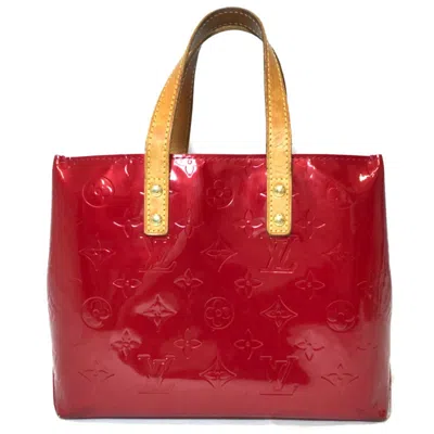 Pre-owned Louis Vuitton Reade Patent Leather Tote Bag () In Red