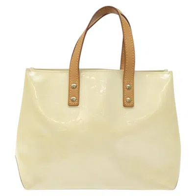 Pre-owned Louis Vuitton Reade Patent Leather Tote Bag () In Sand
