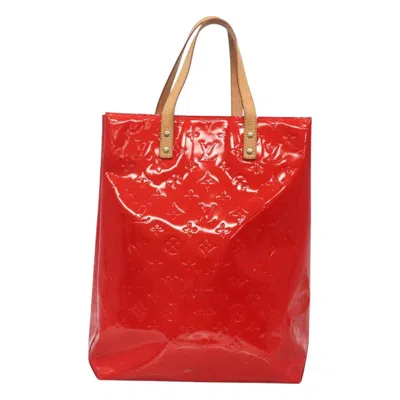 Pre-owned Louis Vuitton Reade Red Patent Leather Tote Bag ()