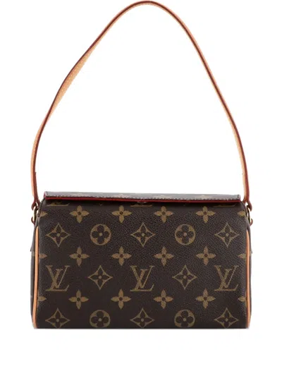 Pre-owned Louis Vuitton Recital Handbag Monogram Canvas Shoulder Bag In Brown