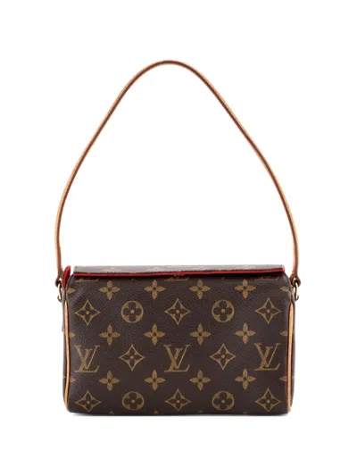 Pre-owned Louis Vuitton Recital Handbag Monogram Canvas Shoulder Bag In Brown
