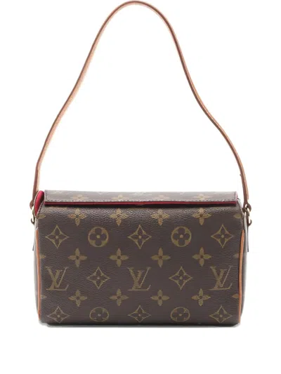 Pre-owned Louis Vuitton Recital Monogram Shoulder Bag In Brown