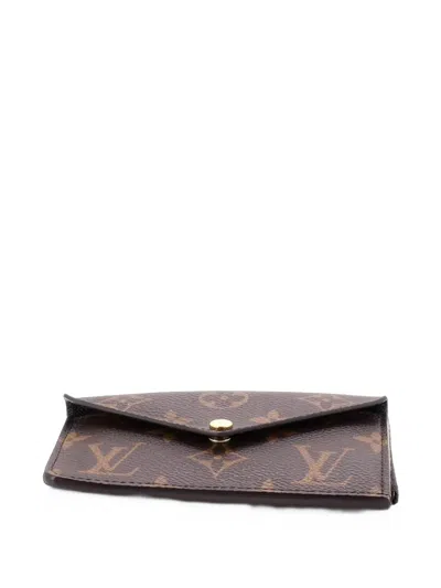 Pre-owned Louis Vuitton Recto Verso Monogram Canvas Card Holder In Brown