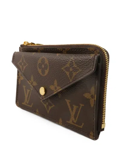 Pre-owned Louis Vuitton Recto Verso Monogram Card Case In Brown