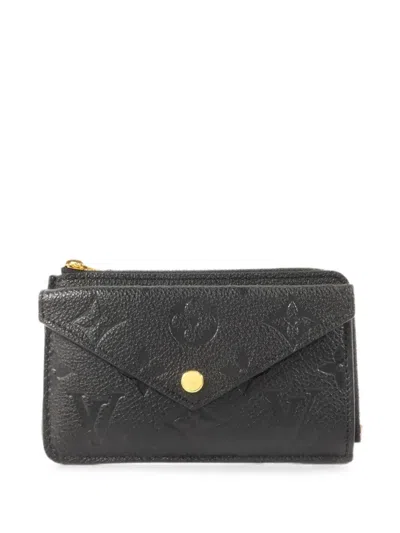 Pre-owned Louis Vuitton Recto Verso Monogram Empreinte Card Holder In Black