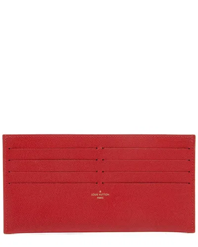 Pre-owned Louis Vuitton Red Calfskin Felicie Insert (authentic Pre-loved)