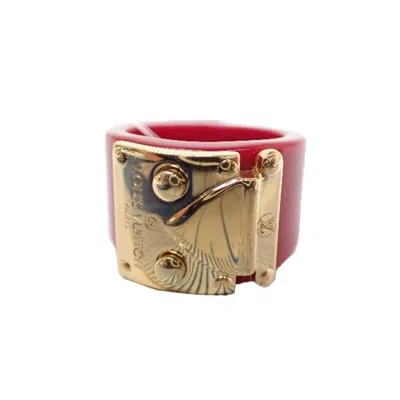 Pre-owned Louis Vuitton Red Color Band Ring ()