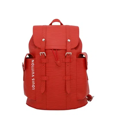 Pre-owned Louis Vuitton Red Color Epi Leather Backpack ()