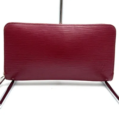 Pre-owned Louis Vuitton Red Color Epi Leather Long Wallet (bi-fold) ()