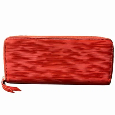 Pre-owned Louis Vuitton Red Color Epi Leather Long Wallet (bi-fold) ()