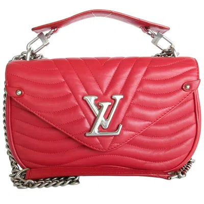Pre-owned Louis Vuitton Red Color Leather Handbag Shoulder Bag ()