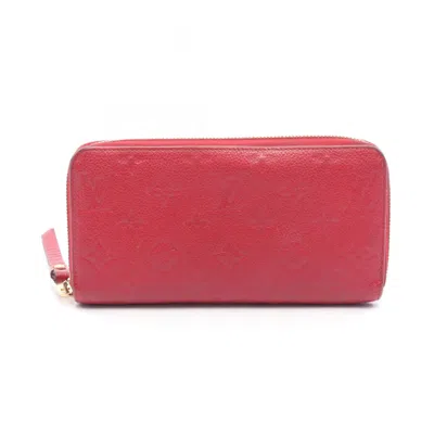 Pre-owned Louis Vuitton Red Color Monogram Empreinte Leather Long Wallet (bi-fold) ()