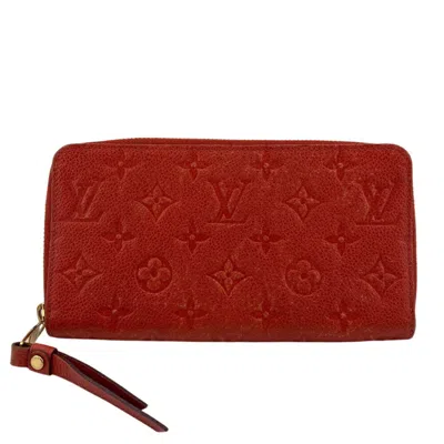 Pre-owned Louis Vuitton Red Color Monogram Empreinte Long Wallet (bi-fold) ()