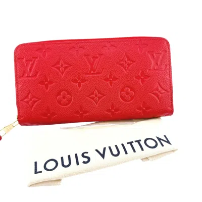 Pre-owned Louis Vuitton Red Color Monogram Empreinte Long Wallet (bi-fold) ()