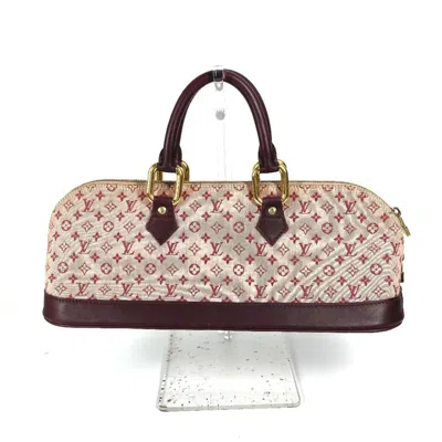 Pre-owned Louis Vuitton Red Color Monogram Mini Handbag Tote Bag ()