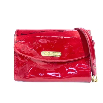 Pre-owned Louis Vuitton Red Color Monogram Vernis Pochette Shoulder Bag ()