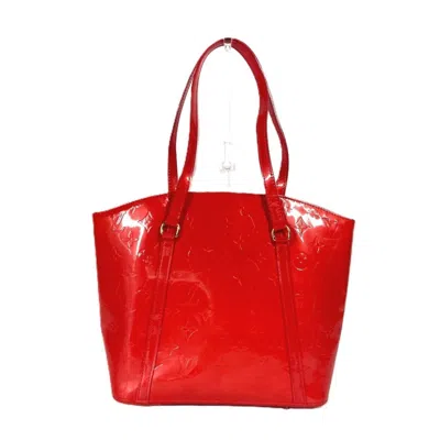 Pre-owned Louis Vuitton Red Color Rouge Grenadine Monogram Vernis Shoulder Bag Tote Bag ()