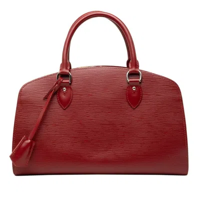 Pre-owned Louis Vuitton Red Color Ruby Leather Handbag Tote Bag () In Red Color, Ruby