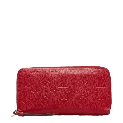 Pre-owned Louis Vuitton Red Color Sacrlet Monogram Empreinte Wallet (bi-fold) ()