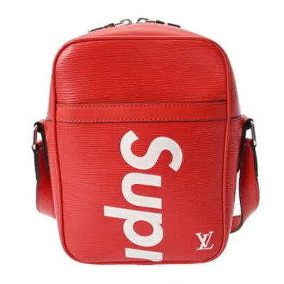 Pre-owned Louis Vuitton Red Color White Epi Leather Shoulder Bag ()
