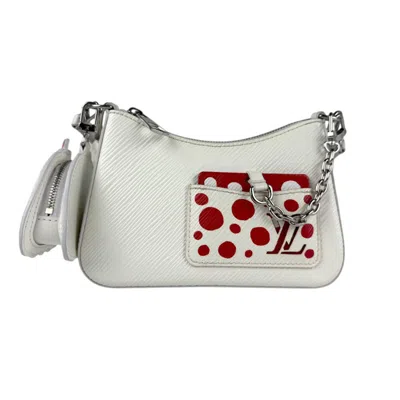 Pre-owned Louis Vuitton Red Color White Epi Leather Shoulder Bag ()