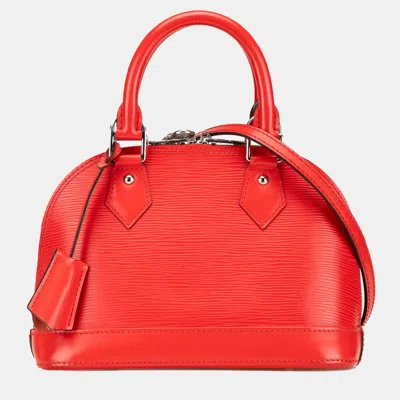 Pre-owned Louis Vuitton Red Epi Alma Bb