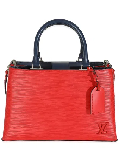 Pre-owned Louis Vuitton Red Epi Leather Kleber Pm (authentic Pre-loved)