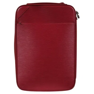 Pre-owned Louis Vuitton Red Epi Leather Pegase 50 Suitcase Trolley Case Luggage Carry On