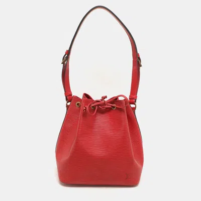 Pre-owned Louis Vuitton Red Epi Leather Petit Noe Bag