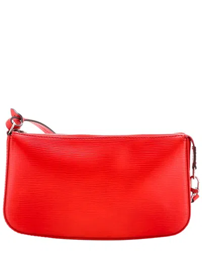 Pre-owned Louis Vuitton Red Epi Leather Pochette Accessoires Nm (authentic Pre-loved)