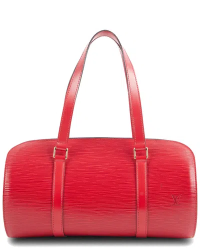 Pre-owned Louis Vuitton Red Epi Leather Soufflot With Pouch (authentic Pre-loved)
