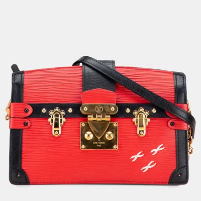 Pre-owned Louis Vuitton Red Epi Trunk Clutch