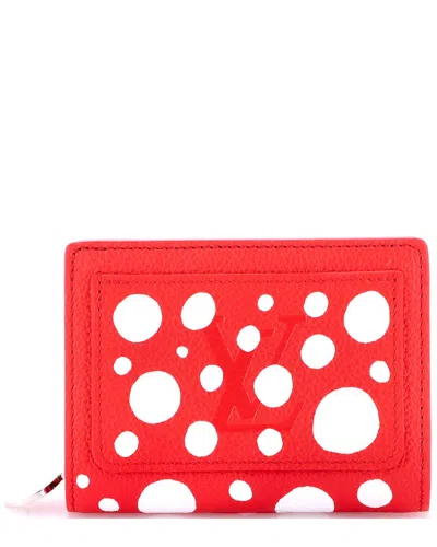 Pre-owned Louis Vuitton Red Infinity Dots Monogram Empreinte Giant Clea Wallet Yayoi  Kusama (authentic Pre-lo