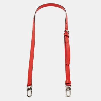 Pre-owned Louis Vuitton Red Leather Adjustable Shoulder Bag Strap