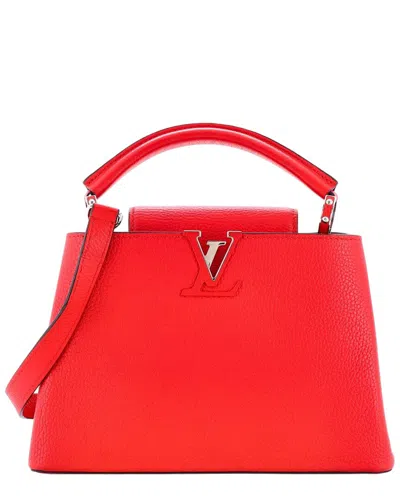 Louis Vuitton Red Leather Capucines Bb