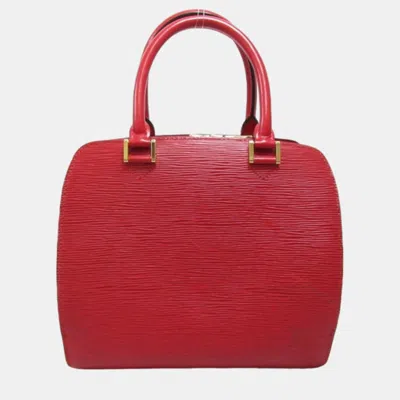 Pre-owned Louis Vuitton Red Leather Large Pont Neuf Satchel