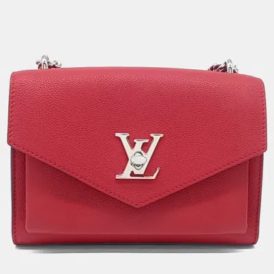 Pre-owned Louis Vuitton Red Leather My Lock Me Bb