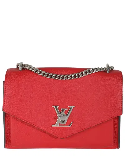 Pre-owned Louis Vuitton Red Leather Mylockme Chain Bb (authentic Pre-loved)