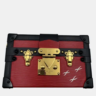 Pre-owned Louis Vuitton Red Leather Petite Malle