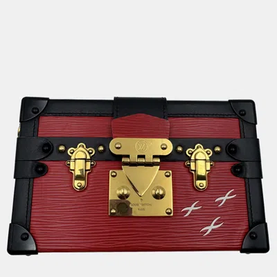 Pre-owned Louis Vuitton Red Leather Petite Malle