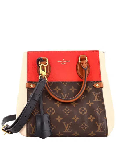 Louis Vuitton Red Monogram Canvas & Leather Fold Pm