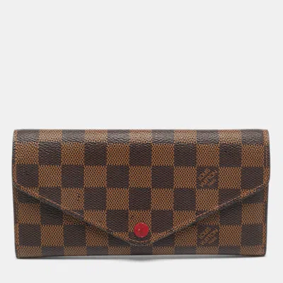 Pre-owned Louis Vuitton Red Monogram Canvas Josephine Wallet