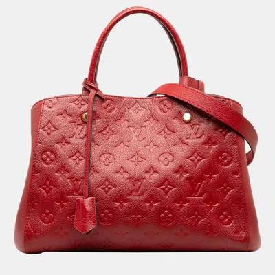 Pre-owned Louis Vuitton Red Monogram Empreinte Montaigne Mm