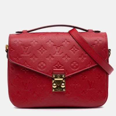 Pre-owned Louis Vuitton Red Monogram Empreinte Pochette Metis