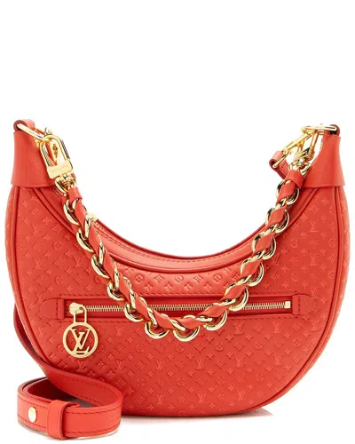 Pre-owned Louis Vuitton Red Nanogram Embossed Loop (authentic Pre-loved)